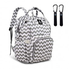 Hafmall Mochila de Maternidade Chevron com Ganchos para Pendurar 